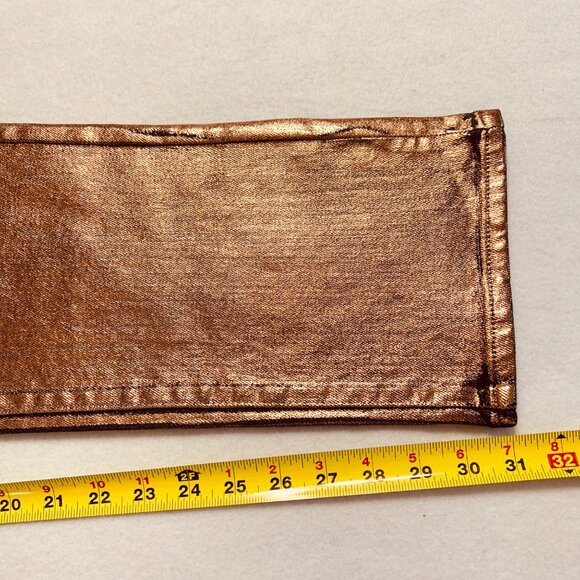 a.n.a. Women’s High-Rise Straight Stretch Metallic Effect Copper Jeans Sz 10 NWT - Picture 10 of 14